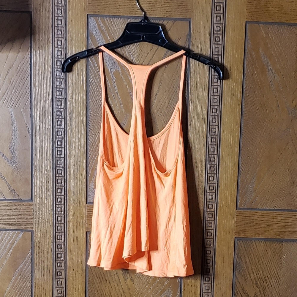 Decree Open Back Orange Tank Top - Picture 2 of 3